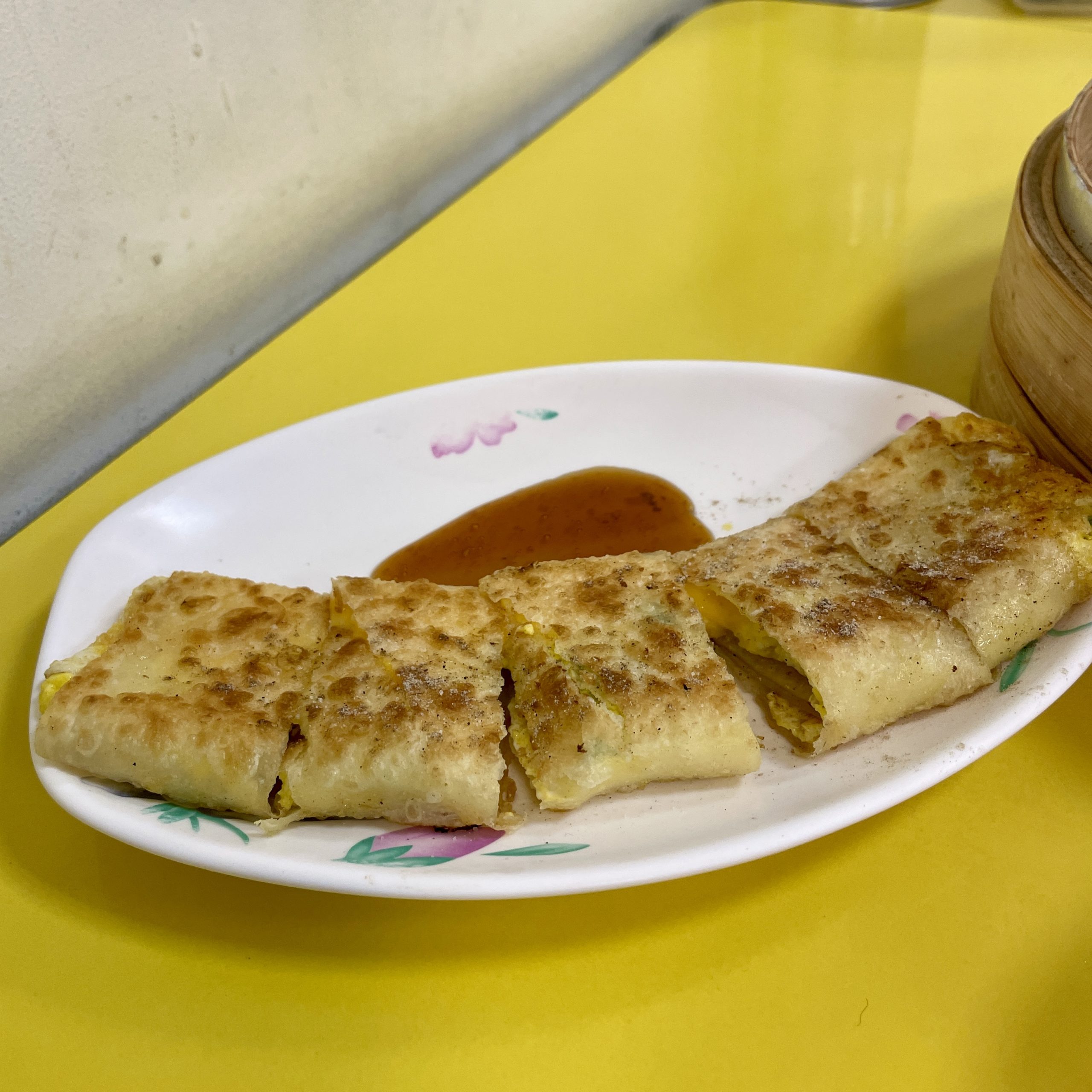 台湾式ネギ玉焼きクレープ チーズ入り 世界豆漿大王